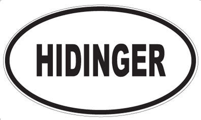 HIDINGER - Oval Sticker