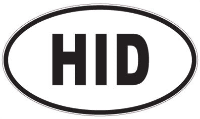 HID - 3 Letter Initials Oval Magnet