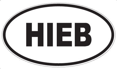 HIEB - Oval Sticker