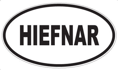 HIEFNAR - Oval Magnet