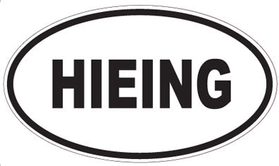 HIEING - Oval Sticker