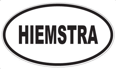 HIEMSTRA - Oval Magnet