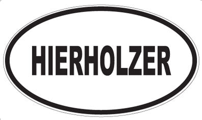 HIERHOLZER - Oval Sticker