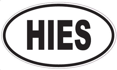 HIES - Oval Sticker