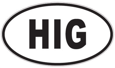 HIG - 3 Letter Initials Oval Sticker
