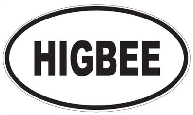 HIGBEE - Oval Sticker