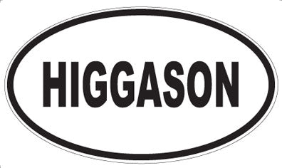HIGGASON - Oval Sticker