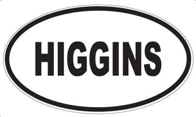 HIGGINS - Oval Magnet