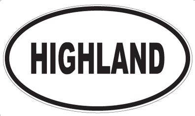 HIGHLAND - Oval Sticker