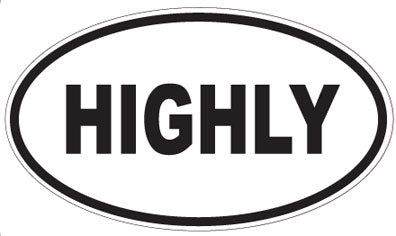 HIGHLY - Oval Sticker