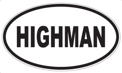 HIGHMAN - Oval Sticker