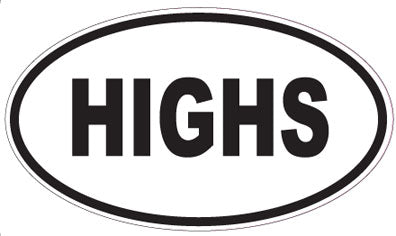 HIGHS - Oval Sticker