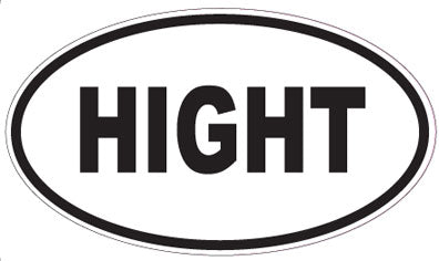 HIGHT - Oval Sticker