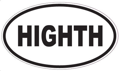 HIGHTH - Oval Sticker