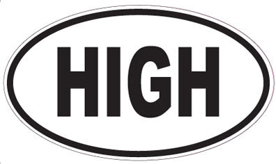 HIGH - Oval Sticker
