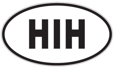 HIH - 3 Letter Initials Oval Magnet