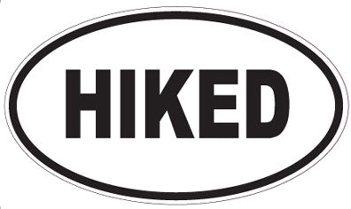 HIKED - Oval Sticker