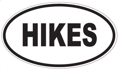 HIKES - Oval Magnet