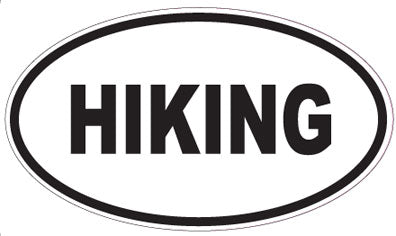 HIKING - Oval Sticker