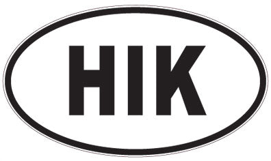 HIK - 3 Letter Initials Oval Magnet