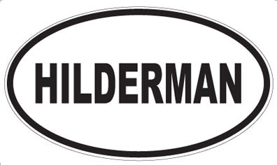 HILDERMAN - Oval Sticker