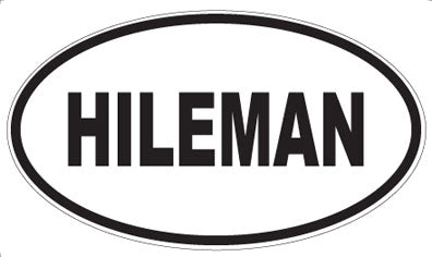 HILEMAN - Oval Sticker