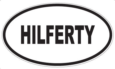 HILFERTY - Oval Magnet