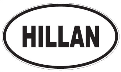 HILLAN - Oval Sticker