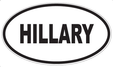 HILLARY - Oval Sticker