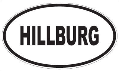 HILLBURG - Oval Magnet
