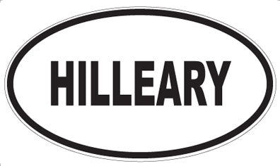 HILLEARY - Oval Magnet