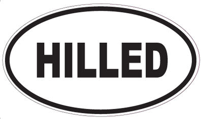 HILLED - Oval Sticker