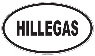 HILLEGAS - Oval Sticker