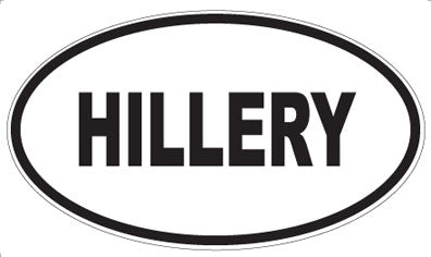 HILLERY - Oval Sticker