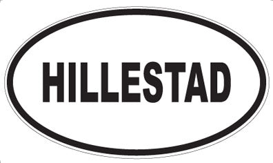 HILLESTAD - Oval Sticker