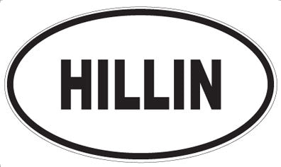HILLIN - Oval Magnet