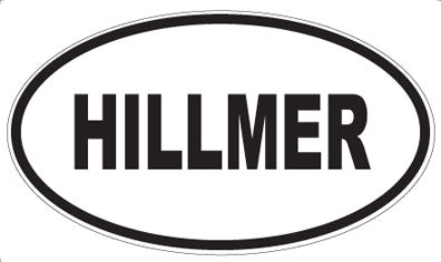 HILLMER - Oval Sticker