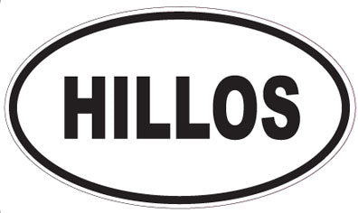 HILLOS - Oval Sticker