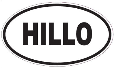 HILLO - Oval Magnet