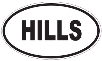 HILLS - Oval Sticker