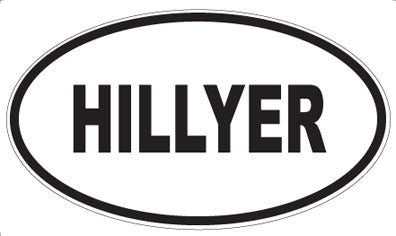 HILLYER - Oval Sticker