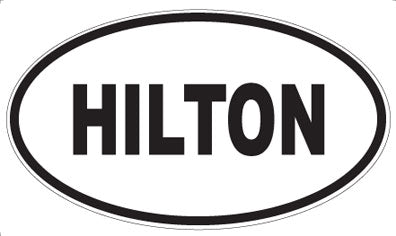 HILTON - Oval Magnet