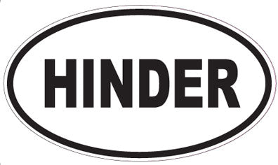 HINDER - Oval Sticker