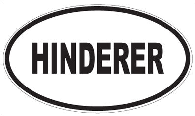 HINDERER - Oval Magnet