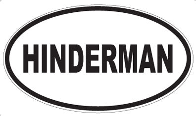 HINDERMAN - Oval Sticker