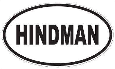 HINDMAN - Oval Magnet
