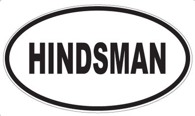 HINDSMAN - Oval Sticker
