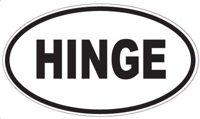 HINGE - Oval Sticker