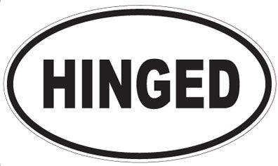 HINGED - Oval Sticker