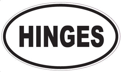 HINGES - Oval Sticker